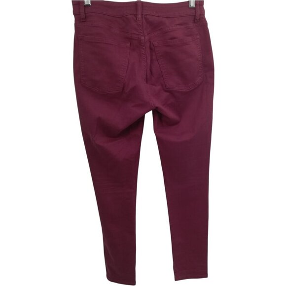 Warp & Weft JFK New York City Skinny Stretch Jeans Pants Size 8 29 Red 5 Pocket - Picture 6 of 11